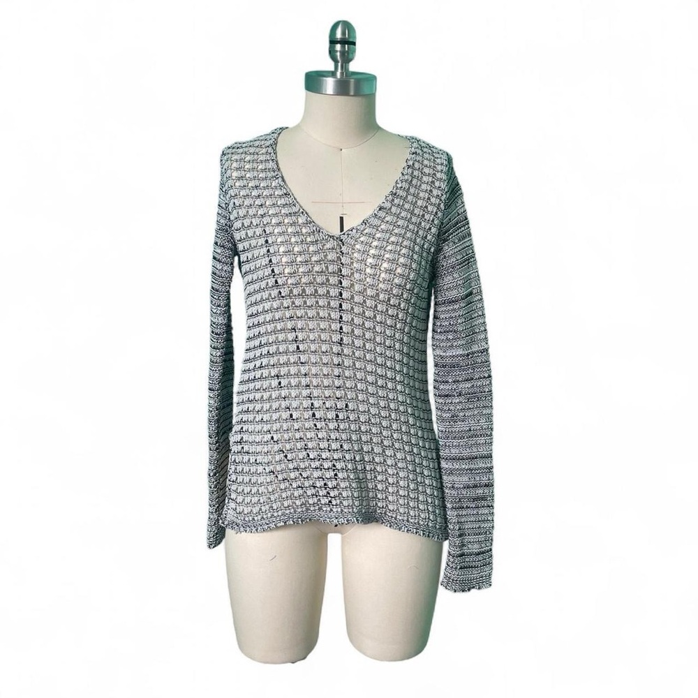 Helmut Lang Black & Grey Knit Sweater
